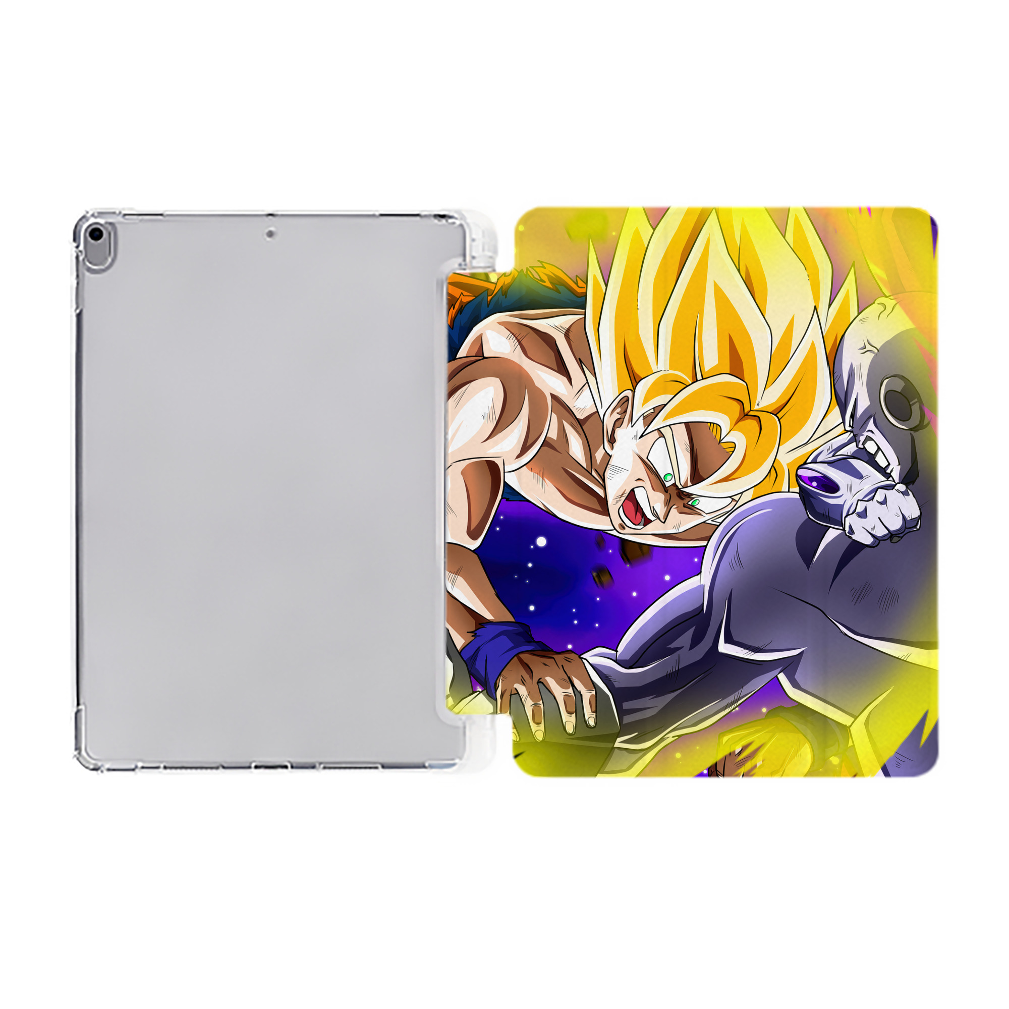 （画像用） ドラゴンボール DRAGON BALL IPad ケース ペン収納付き 三つ折りスタンド PUレザー×シリコン 対応機種9.5/10.5/10.9インチ